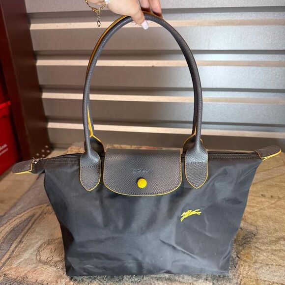 Longchamp Handbags - Longchamp Women's Black and Grey Bag